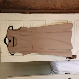 Dialogue princess cut tan sleeveless dress. Size M.